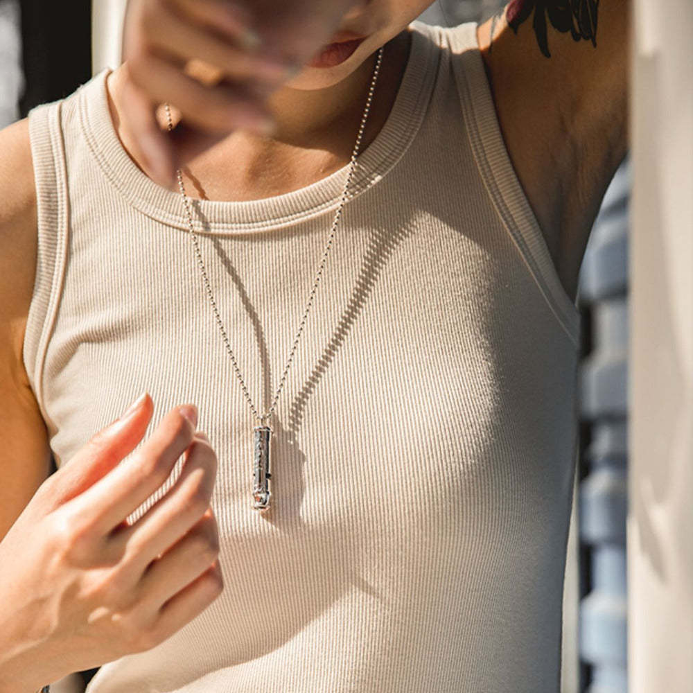 馬登女裝 美式純銀防空哨可吹響二戰吊墜哨子項鍊