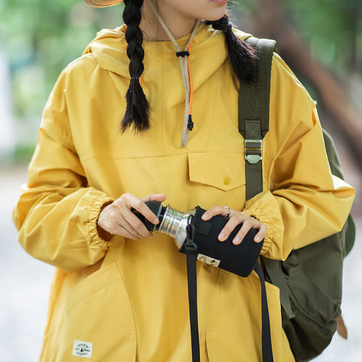 馬登女裝 山系戶外休閒多口袋連帽衣防風套頭上衣美式夾克外套