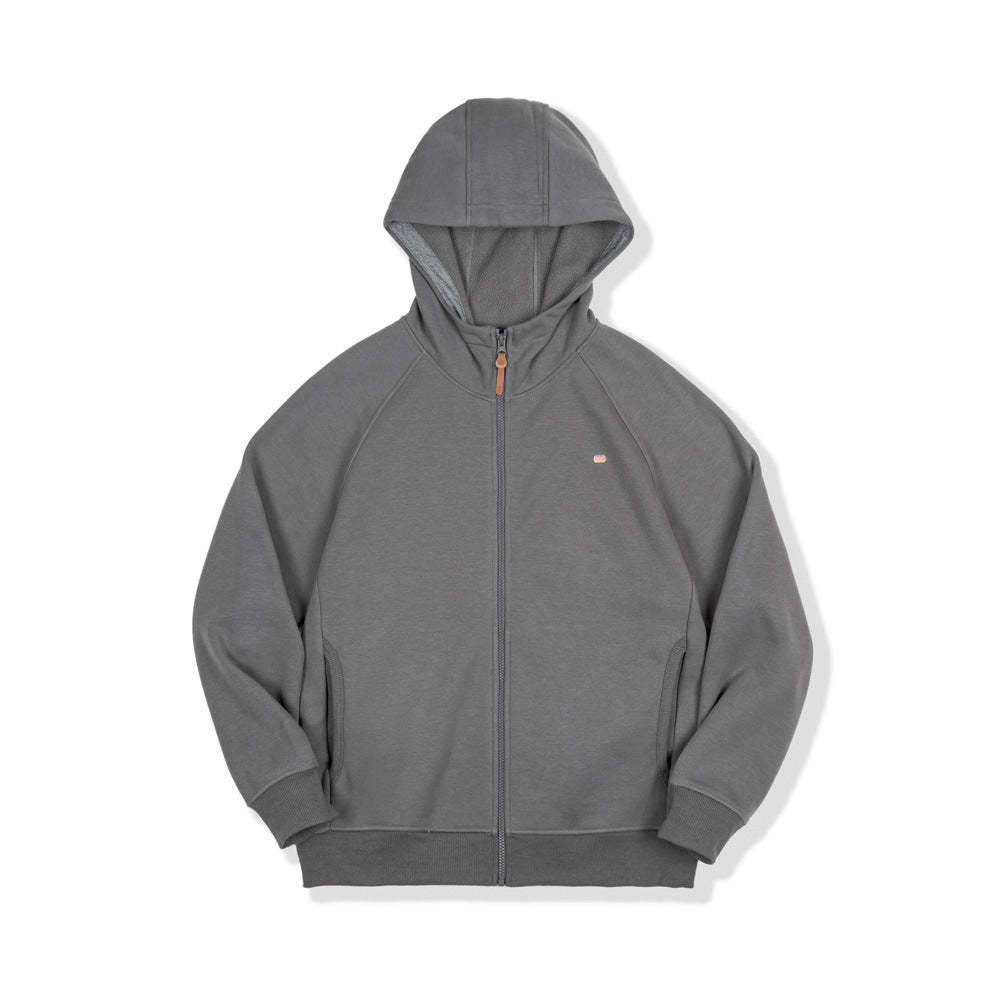 馬登女裝 美式休閒搖粒絨連帽衛衣男女同款秋冬加絨短款開衫外套上衣