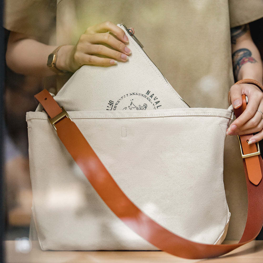 馬登女裝 美式子母做舊印花工具單肩包阿美哢嘰簡約斜挎包