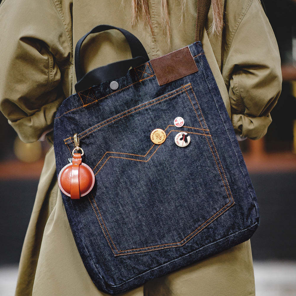 馬登女裝 牛仔斜挎單肩托特包手提大容量小眾設計平板包通勤包