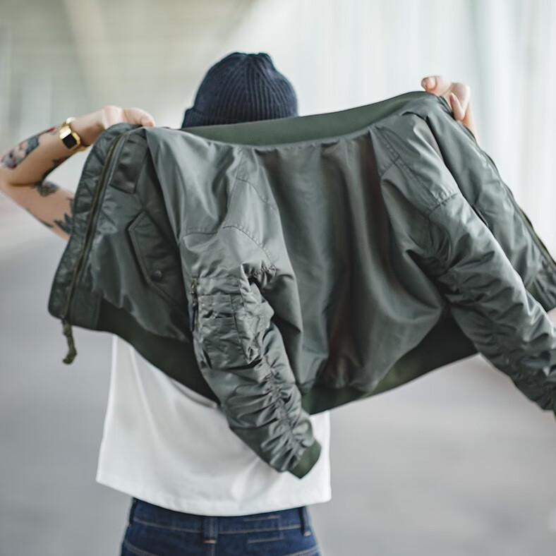 馬登女裝 MA1飛行員夾克秋冬加厚棉服防風保暖棒球服外套女