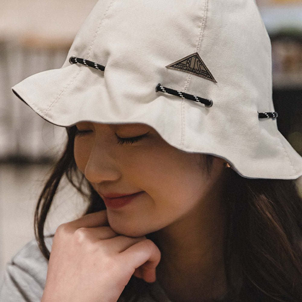 馬登女裝 黑色兩用漁夫帽便攜手提零錢包錢袋帽遮陽帽子男女秋