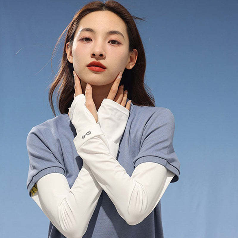 防曬袖套夏季長短款薄戶外防紫外線騎行透氣防滑開車冰袖