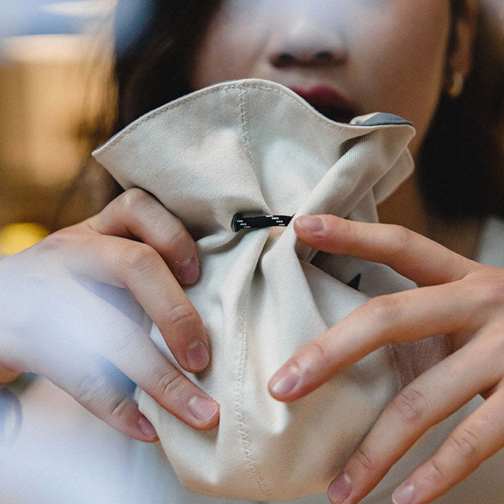 馬登女裝 黑色兩用漁夫帽便攜手提零錢包錢袋帽遮陽帽子男女秋