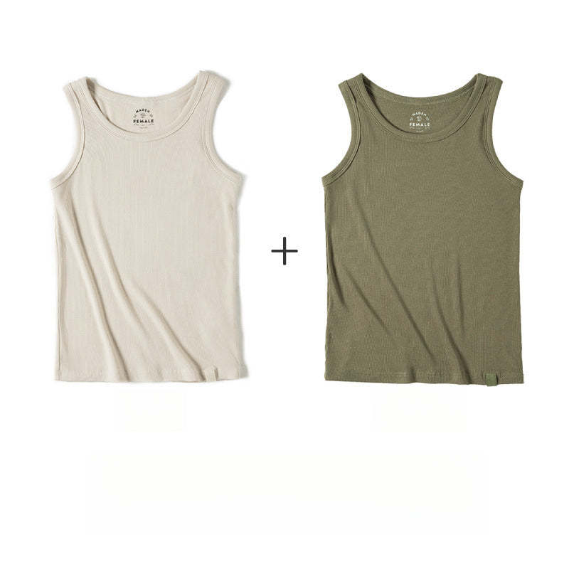 馬登女裝 基礎款針織背心夏季百搭小吊帶打底衫美背修身運動背心