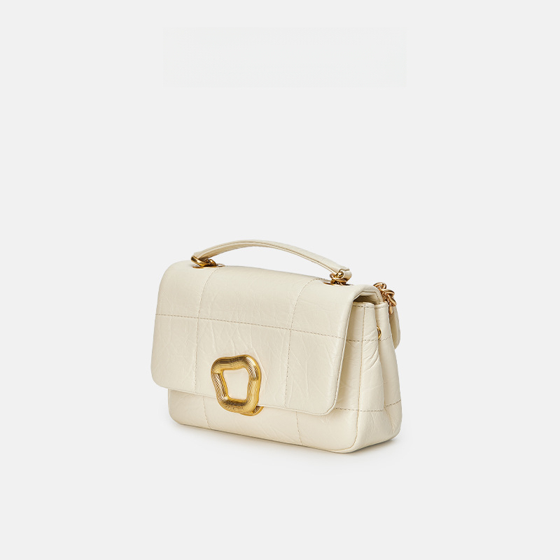 小號巧克力包新款牛皮斜挎鏈條軟手機包小方包