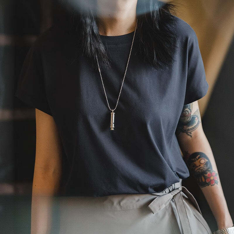 馬登女裝 冰絲上衣落肩基礎鹽系短袖夏凉感打底衫薄款寬鬆圓領T恤