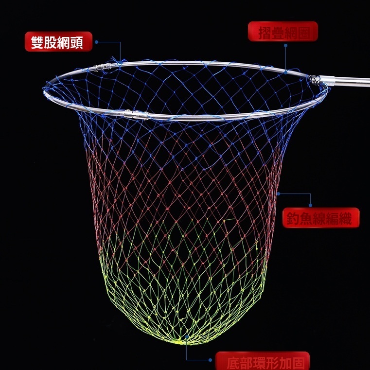 折疊彩線帶圈魚線不鏽鋼魚線三色編織魚線漁網