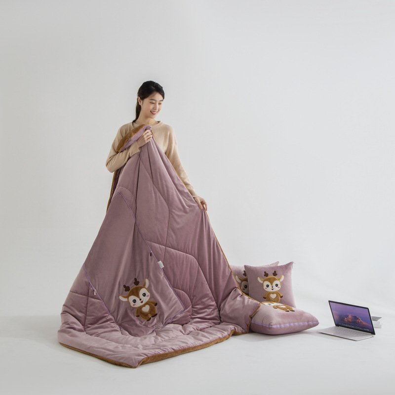 兩用抱枕被 多功能絨毯