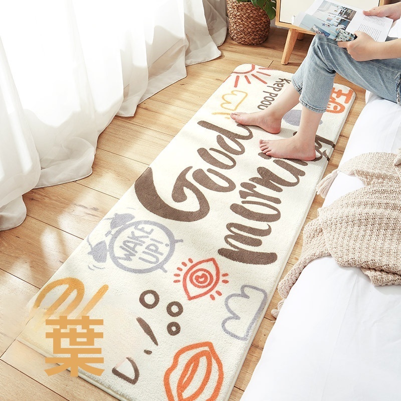 家用仿羊絨卡通地毯地墊入戶門墊客廳沙發茶几玄關臥室廚房墊
