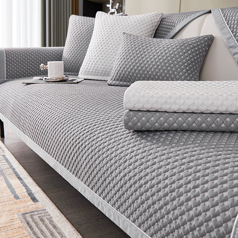 輕奢沙發墊夏季坐墊子冰絲涼墊夏天沙發套罩新款布巾