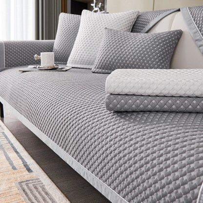 輕奢沙發墊夏季坐墊子冰絲涼墊夏天沙發套罩新款布巾