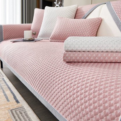 輕奢沙發墊夏季坐墊子冰絲涼墊夏天沙發套罩新款布巾