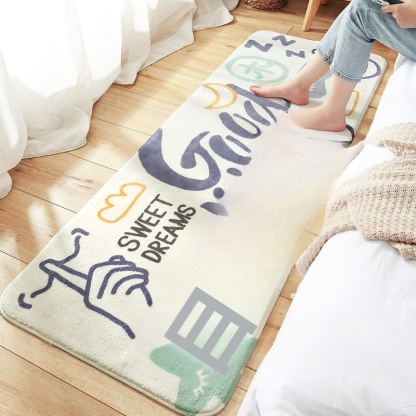 家用仿羊絨卡通地毯地墊入戶門墊客廳沙發茶几玄關臥室廚房墊