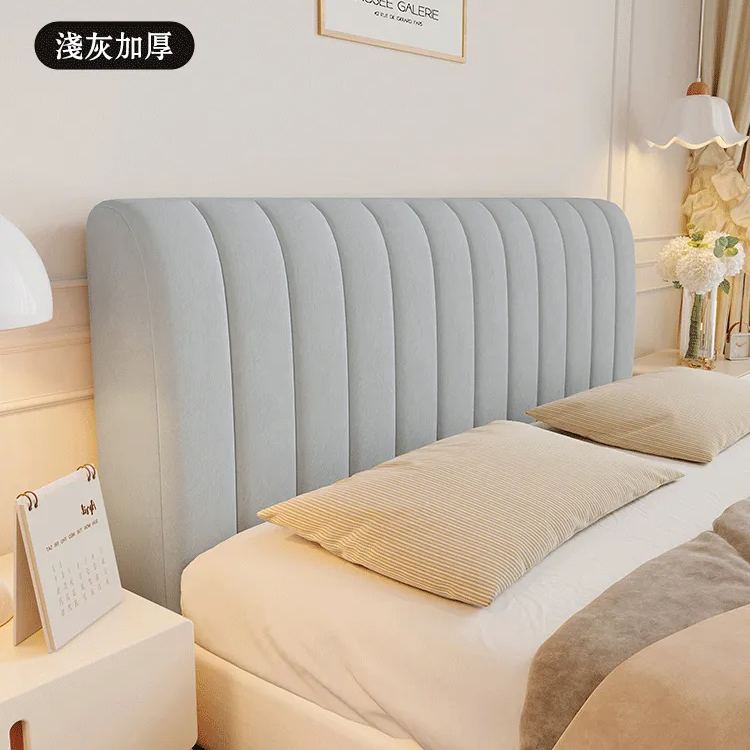 加厚高級感軟包通用床頭套罩 軟包通用床頭套罩簡約大方