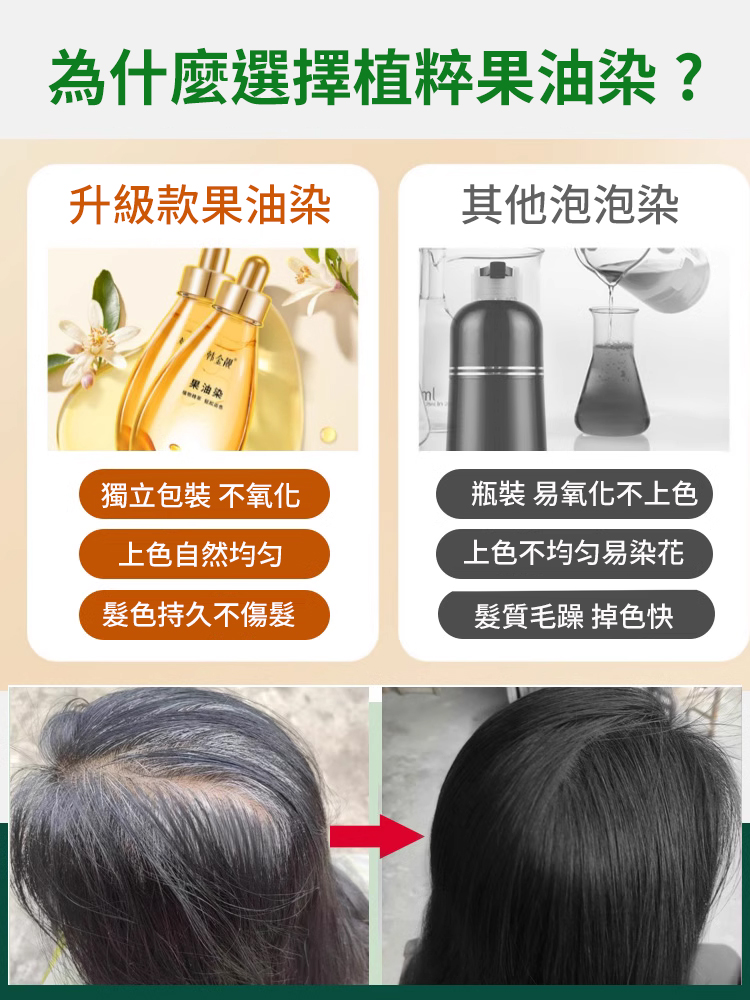 植物精粹健康果油染