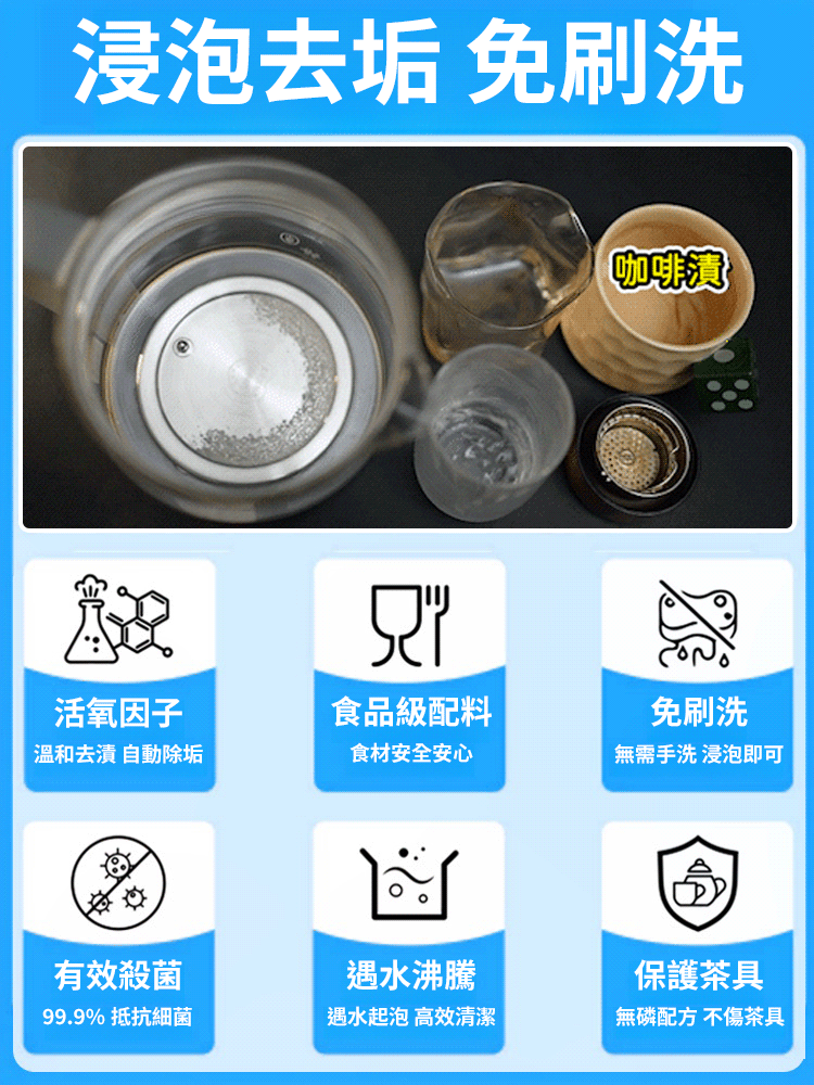 【一片就干淨】懶人必備活氧清潔泡騰片