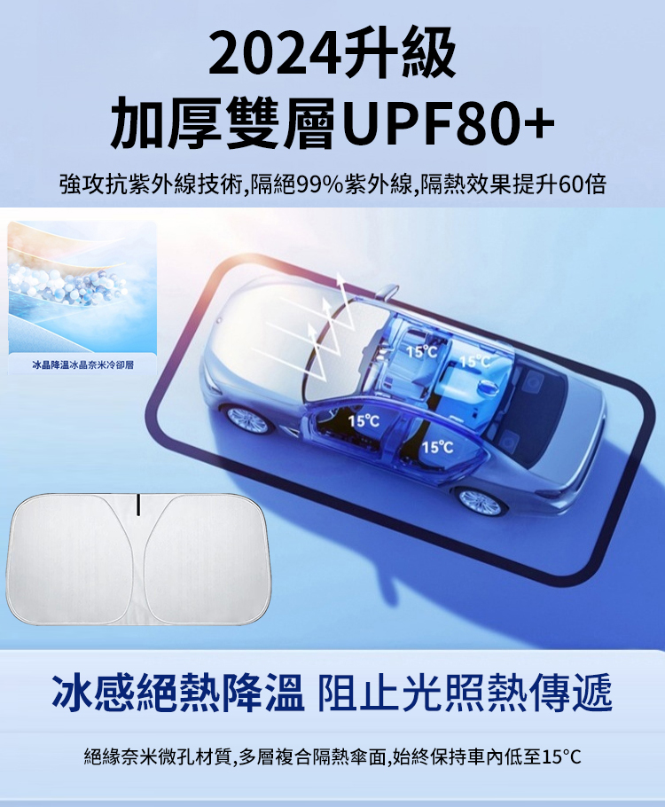 【1秒遮陽】汽車折疊收納遮陽擋板