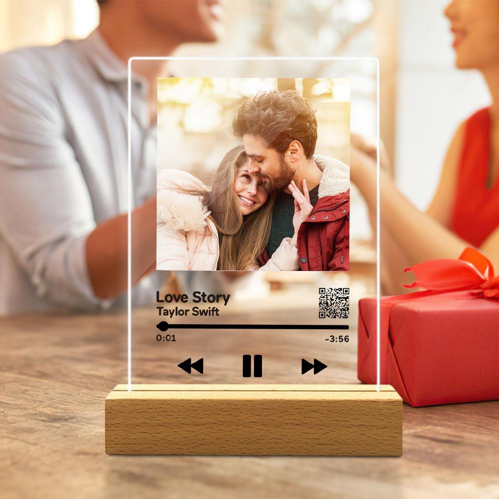 Personalized Video Plaque Scannable QR Code Customized Video and Photo Plaque
