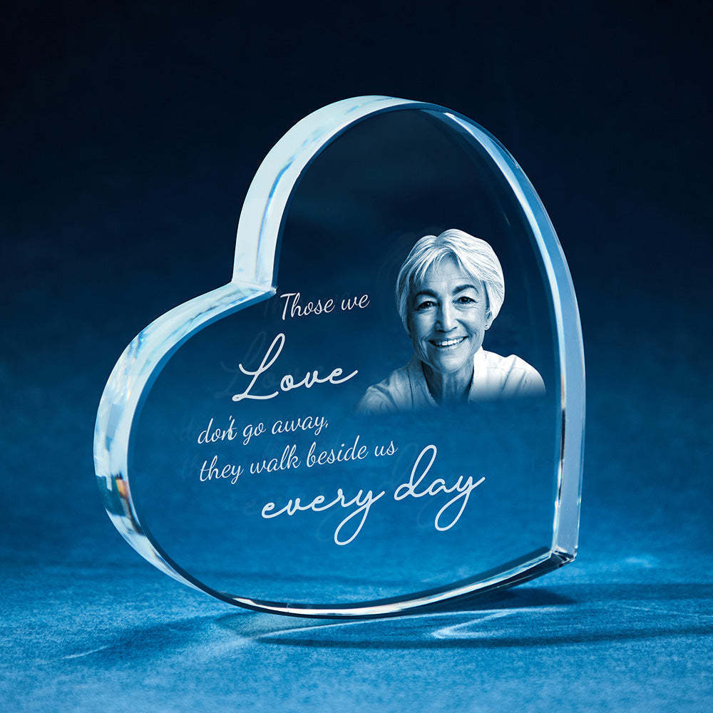 Engraved Crystal Photo Gift In Memorial Gifts For Mom