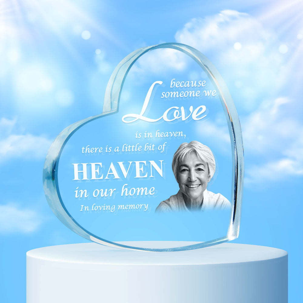 Engraved Crystal Photo Gift In Memorial Gifts For Mom
