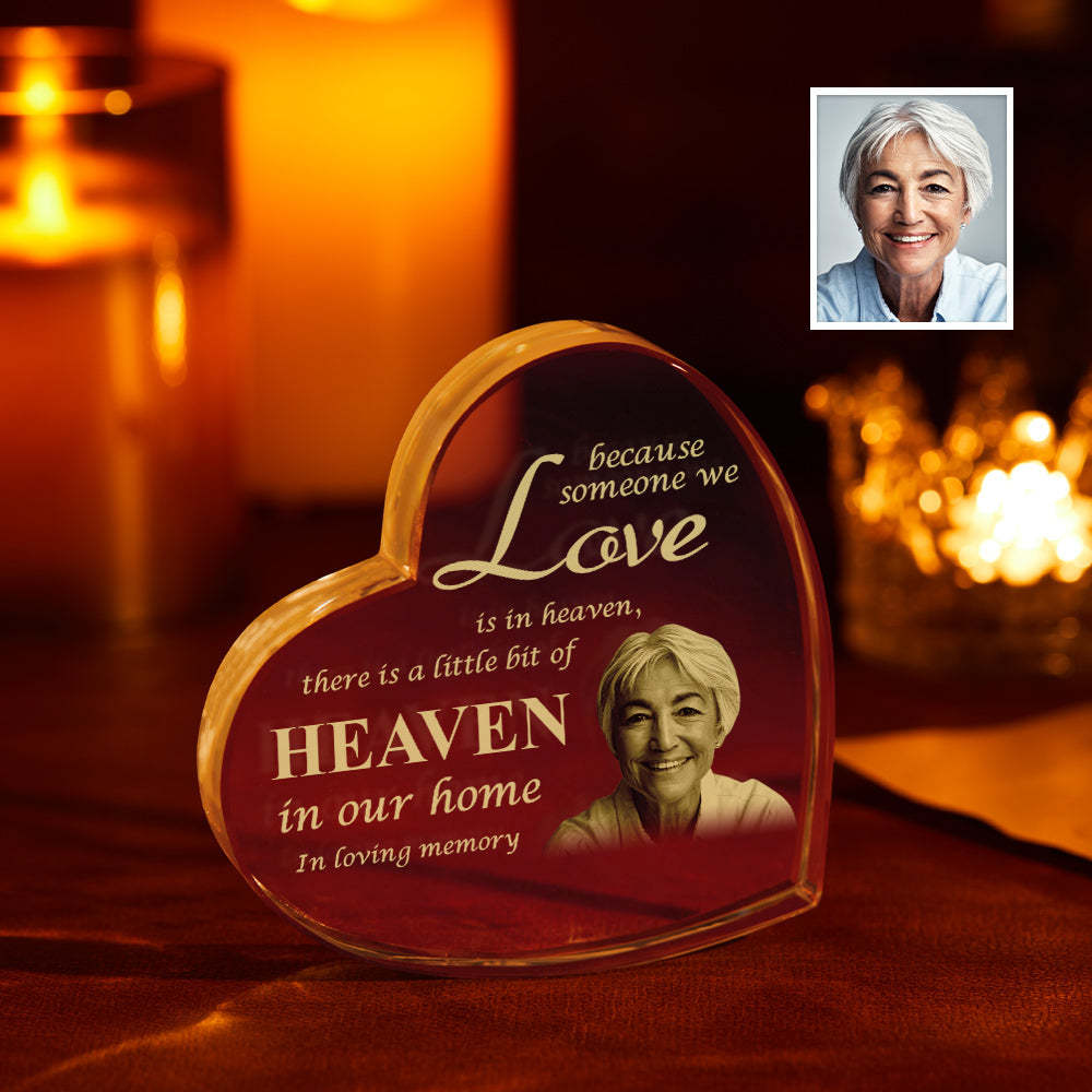 Engraved Crystal Photo Gift In Memorial Gifts For Mom