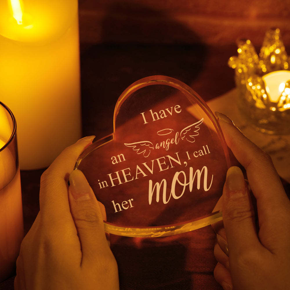 Engraved Crystal Photo Gift In Memorial Gifts For Mom