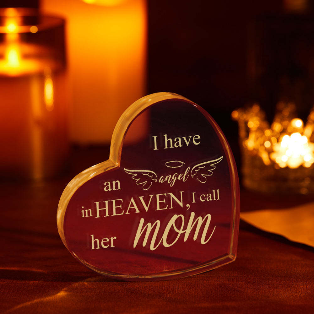 Engraved Crystal Photo Gift In Memorial Gifts For Mom