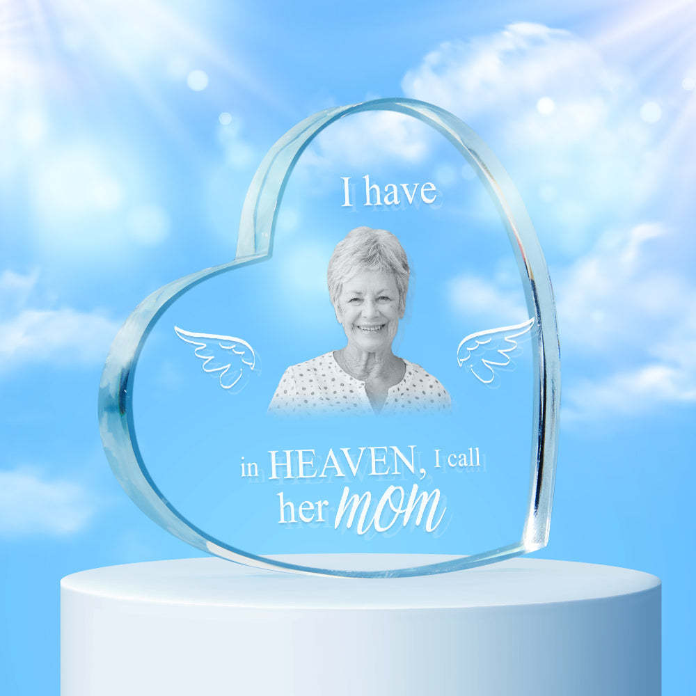 Engraved Crystal Photo Gift In Memorial Gifts For Mom