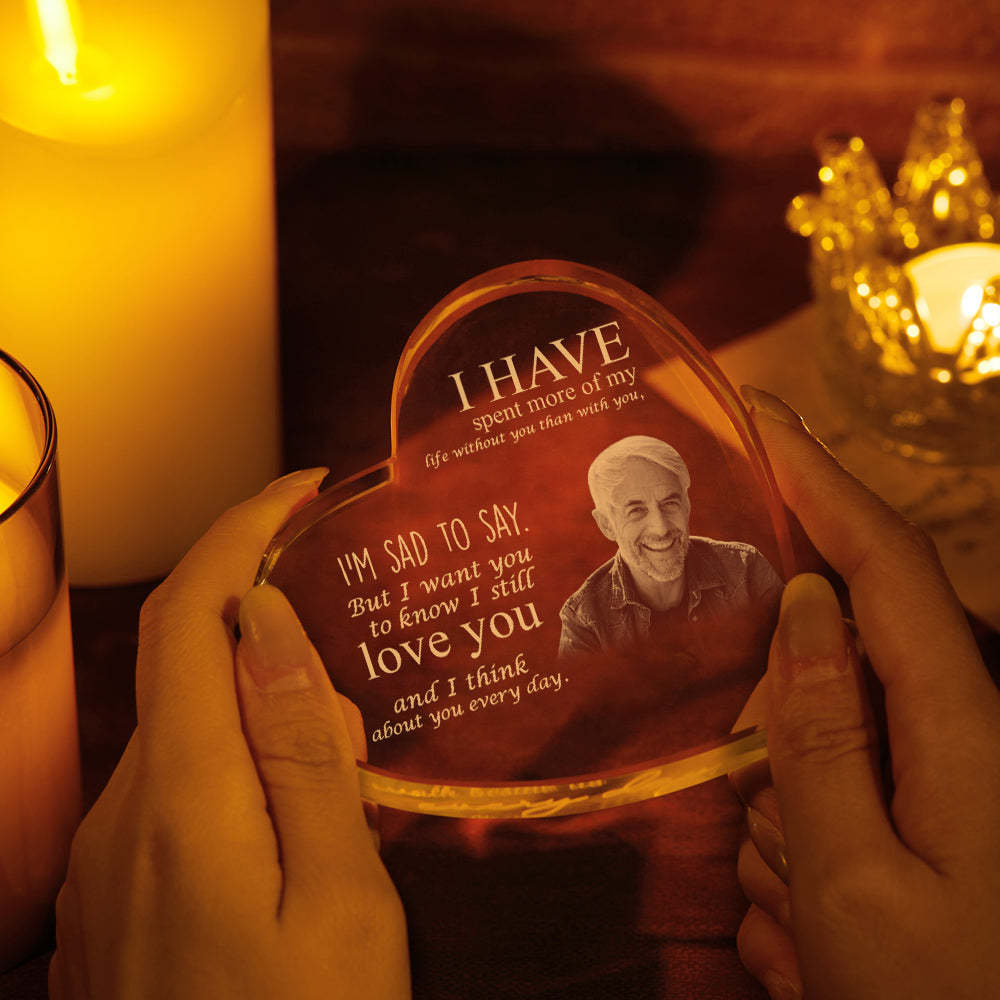 Engraved Crystal Photo Gift In Memorial Gifts For Mom
