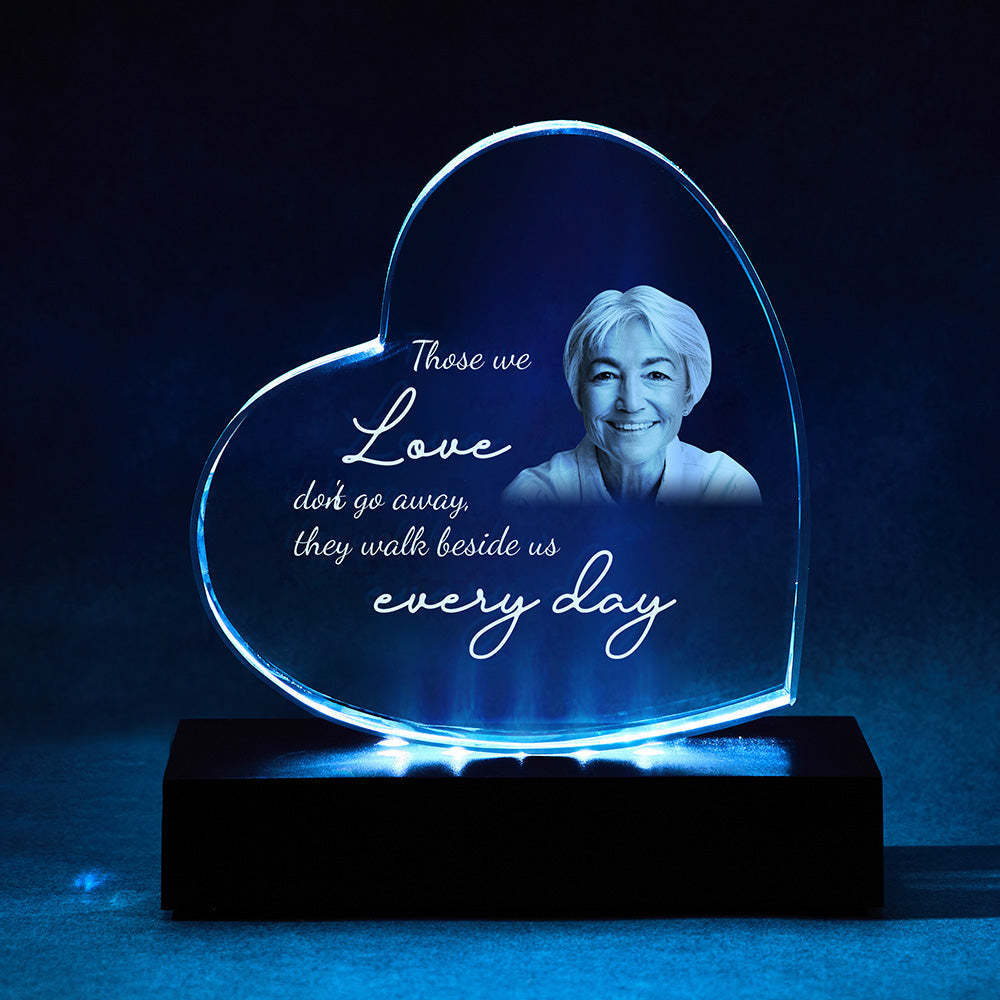 Engraved Crystal Photo Gift In Memorial Gifts For Mom