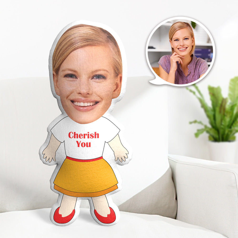 Mein Gesicht Kissen Kundenspezifisches Fotokissen Personalisiertes Minime Kissen Nachrichtenkissen Geschenke Für Ihn - Cherish You - MiniMe Pillow