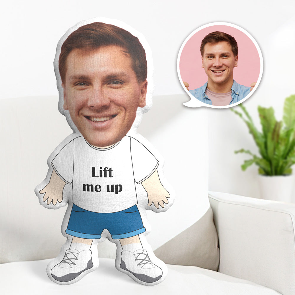 Mein Gesicht-kissen Personalisiertes Foto-kissen Personalisiertes Minime-kissen Nachrichten-kissen Geschenke Für Sie – Heben Sie Mich Hoch - MiniMe Pillow