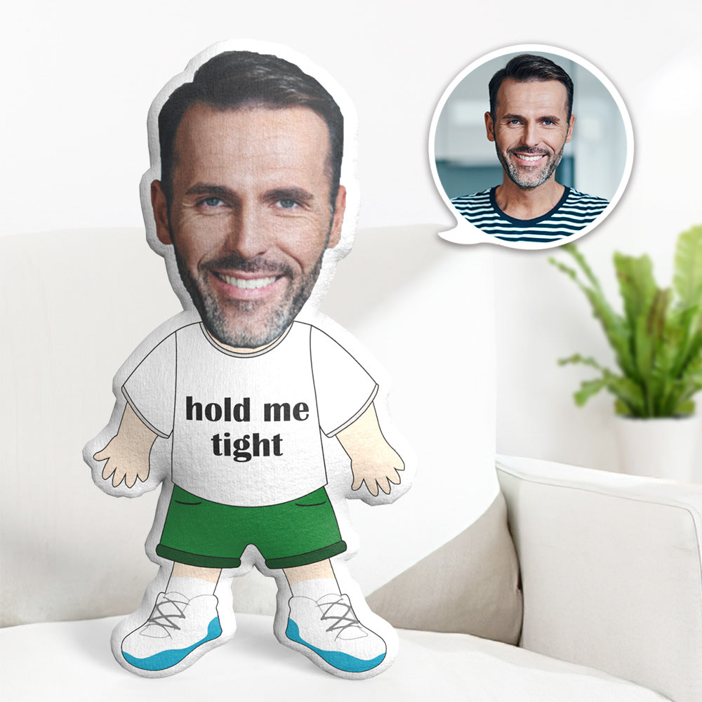 Mein Gesicht Kissen Personalisiertes Fotokissen Personalisiertes Minime Kissen Nachrichtenkissen Geschenke Für Sie - Halt Mich Fest - MiniMe Pillow