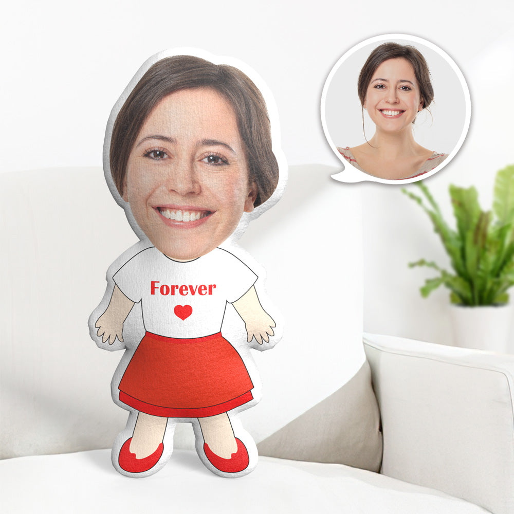 Mein Gesicht Kissen Personalisiertes Fotokissen Personalisiertes Minime Kissen Nachrichtenkissen Geschenke Für Ihn - Forever Love - MiniMe Pillow