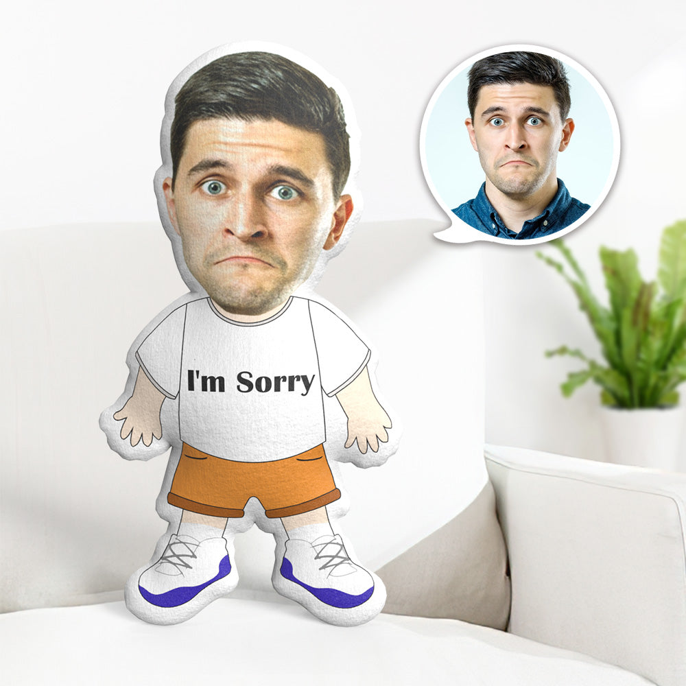 Mein Gesicht-kissen Individuelles Foto-kissen Personalisiertes Minime-kissen Nachrichten-kissen Geschenke Für Sie – Es Tut Mir Leid - MiniMe Pillow