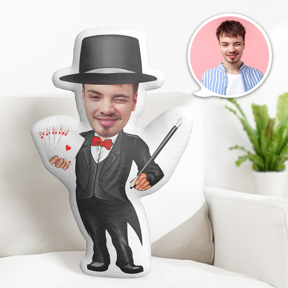 Personalisierte Geburtstagsgeschenke Mein Gesichtskissen Benutzerdefiniertes Fotokissen Zauberer Minime Kissen - MiniMe Pillow