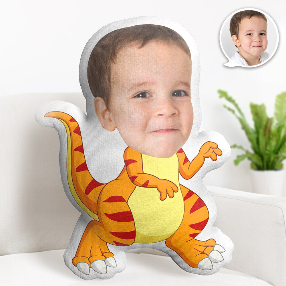 Personalisiertes Gesichtskissen Personalisiertes Fotokissen Tyrannosaurus Rex Minime Kissengeschenke Für Kinder - MiniMe Pillow