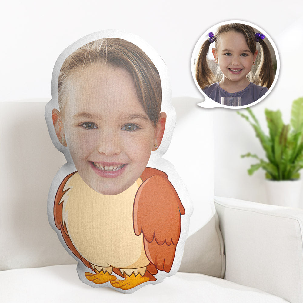 Personalisiertes Gesichtskissen Personalisiertes Fotokissen Eule Minime Kissen Geschenke Für Kinder - MiniMe Pillow