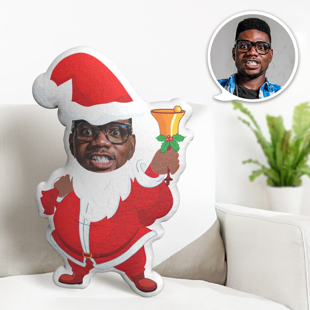Personalisiertes Gesichtskissen Personalisiertes Fotokissen Fat Bell Weihnachtsmann Minime Kissen Geschenke Für Weihnachten - MiniMe Pillow