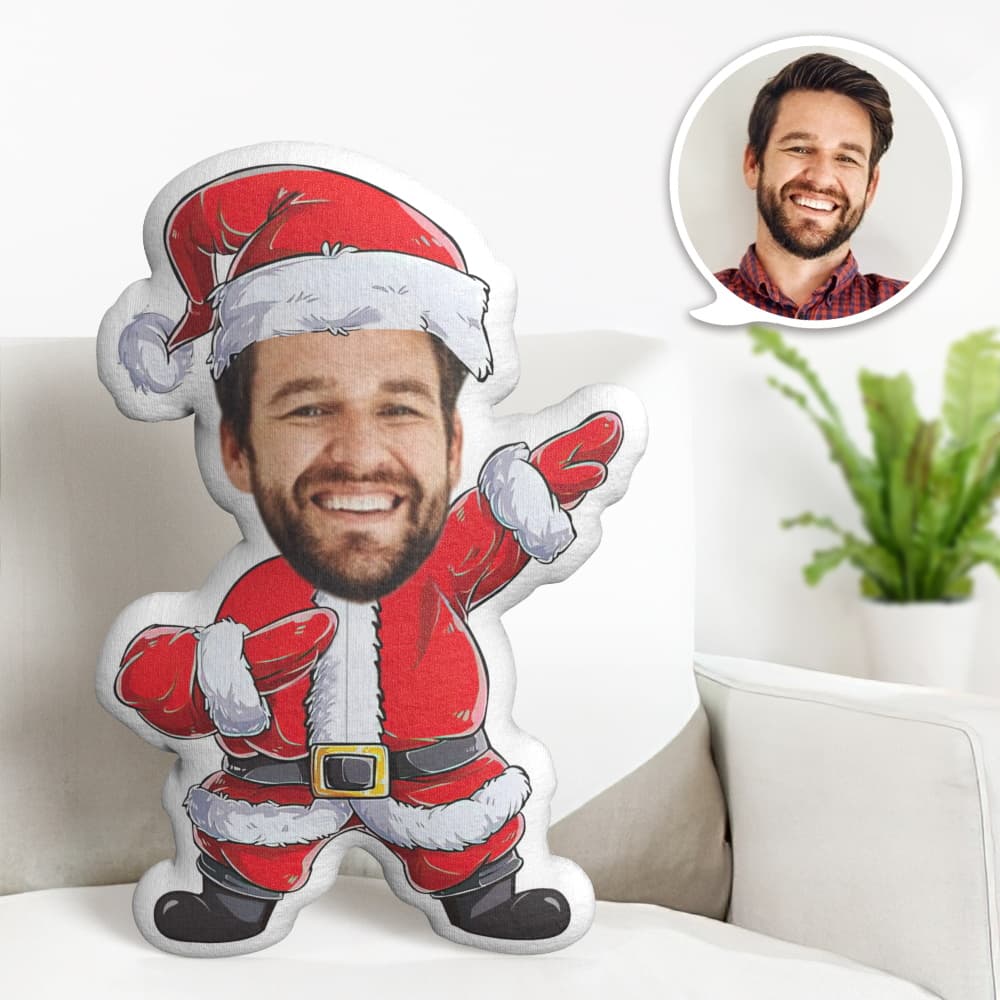Personalisiertes Gesichtskissen Personalisiertes Fotokissen Wildleder Weihnachtskleid Minime Kissen Geschenke Für Weihnachten - MiniMe Pillow