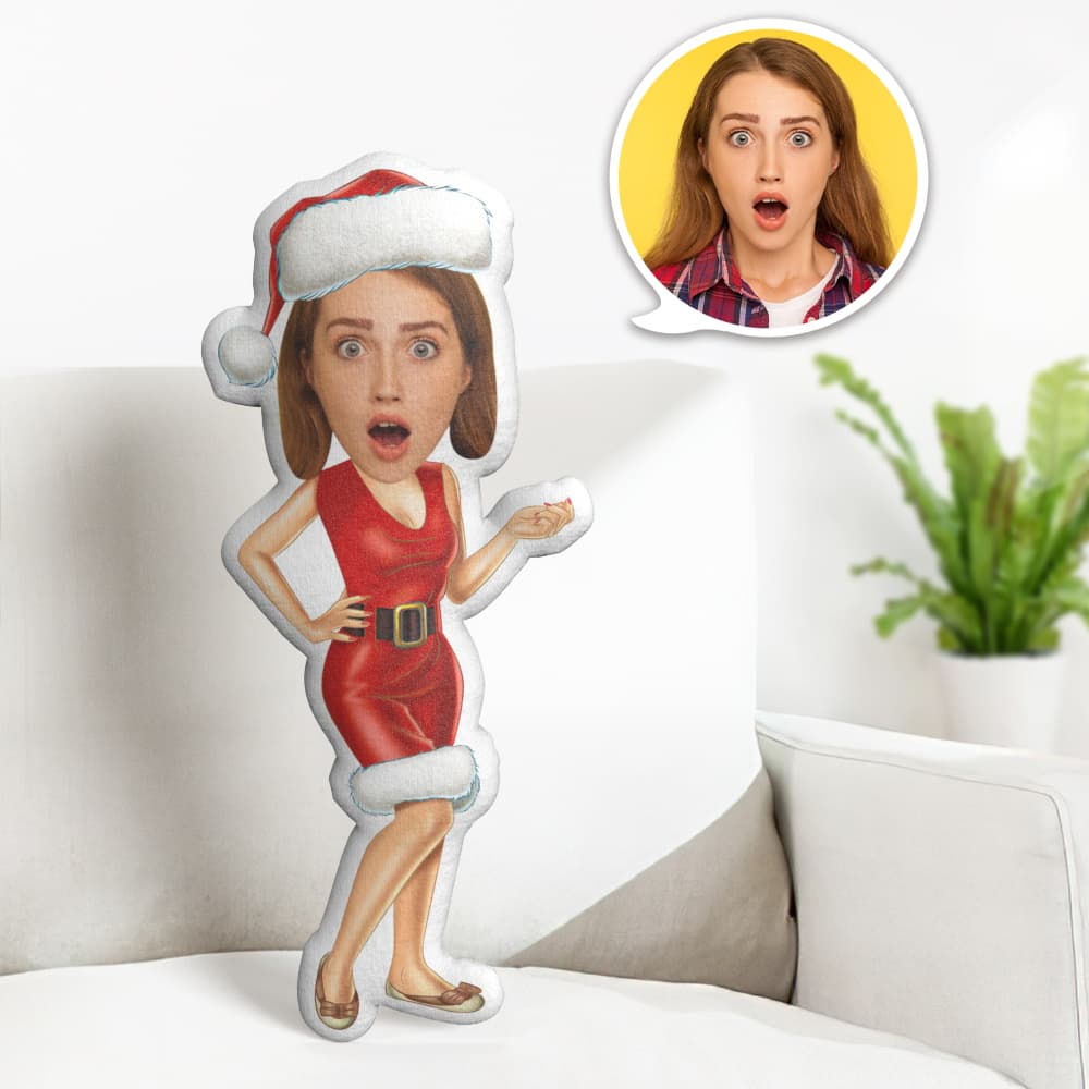 Personalisiertes Gesichtskissen Personalisiertes Fotokissen Weihnachtsrock Minime Kissen Geschenke Für Weihnachten - MiniMe Pillow