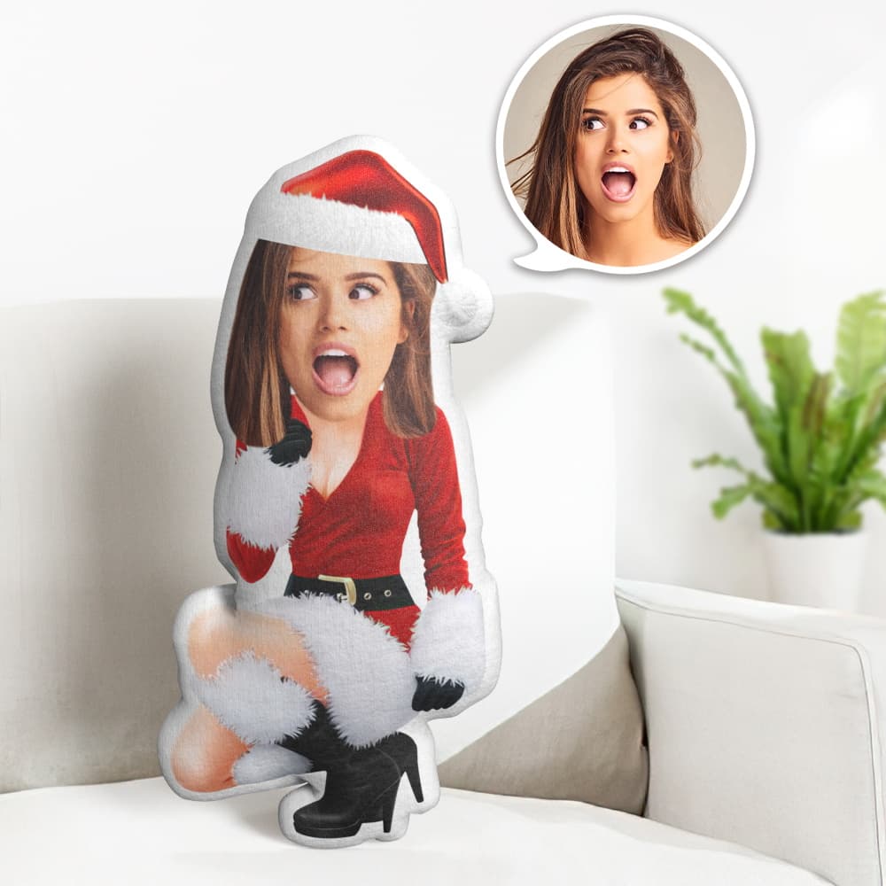 Personalisiertes Gesichtskissen Personalisiertes Fotokissen Weihnachten Schwarze Absätze Minime Kissen Geschenke Für Weihnachten - MiniMe Pillow