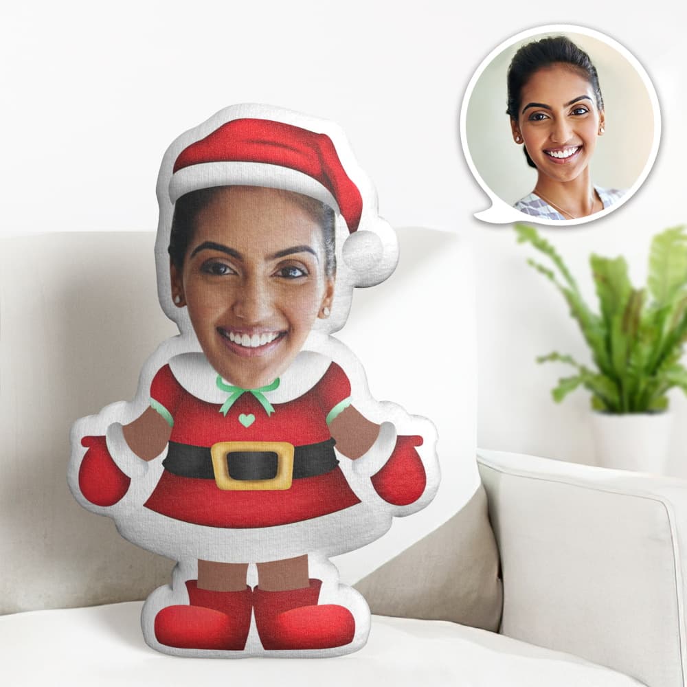 Personalisiertes Gesichtskissen Personalisiertes Fotokissen Kurzarm Weihnachtsrock Minime Kissen Geschenke Für Weihnachten - MiniMe Pillow