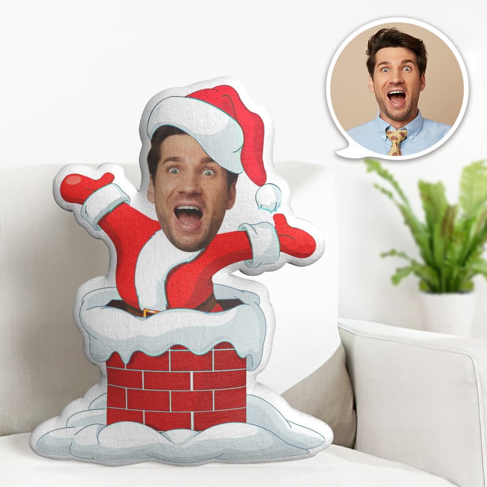 Personalisiertes Gesichtskissen Personalisiertes Fotokissen Schornstein Weihnachten Minime Kissen Geschenke Für Weihnachten - MiniMe Pillow