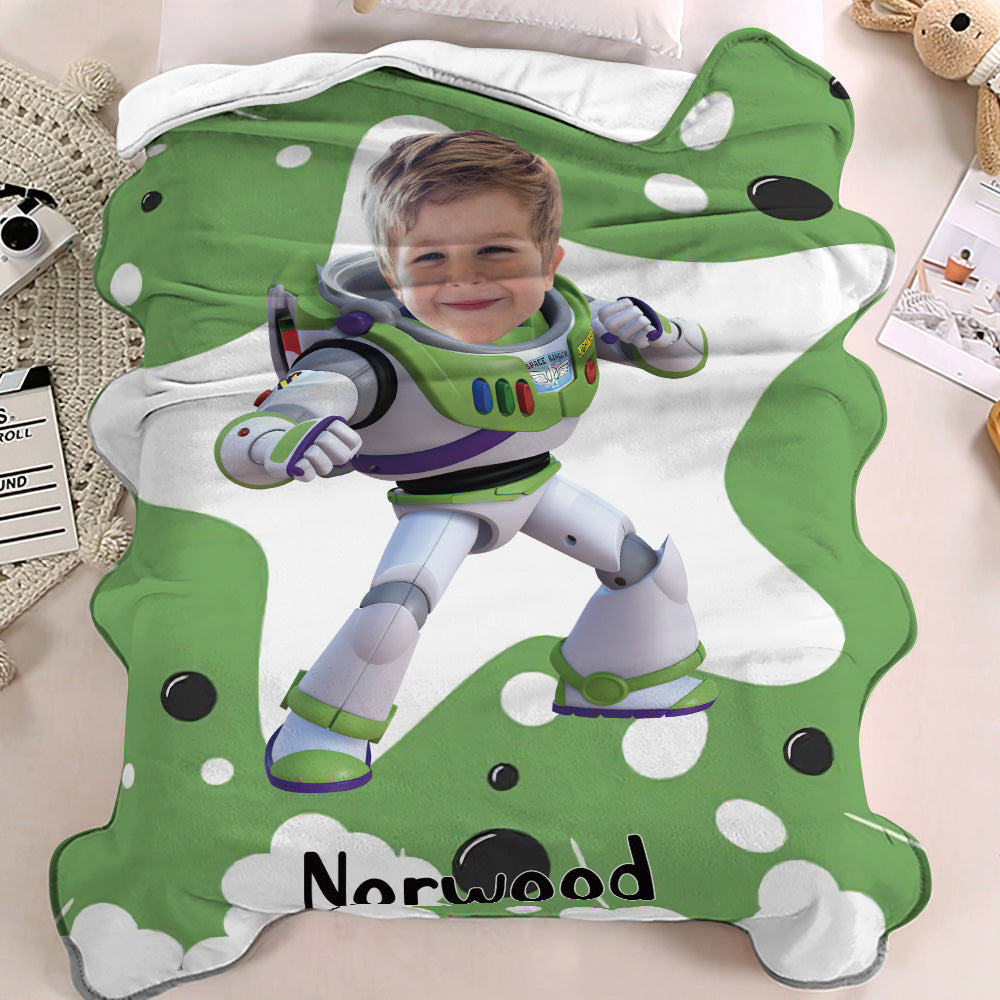Benutzerdefinierte Gesicht Decke Personalisierte Foto und Text Buzz Lightyear Decke Minime Decke Bestes Geschenk für ihn