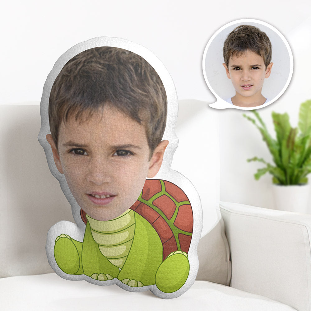 Personalisiertes Gesichtskissen Personalisiertes Fotokissen Schildkröte Minime Kissen Geschenke Für Kinder - MiniMe Pillow