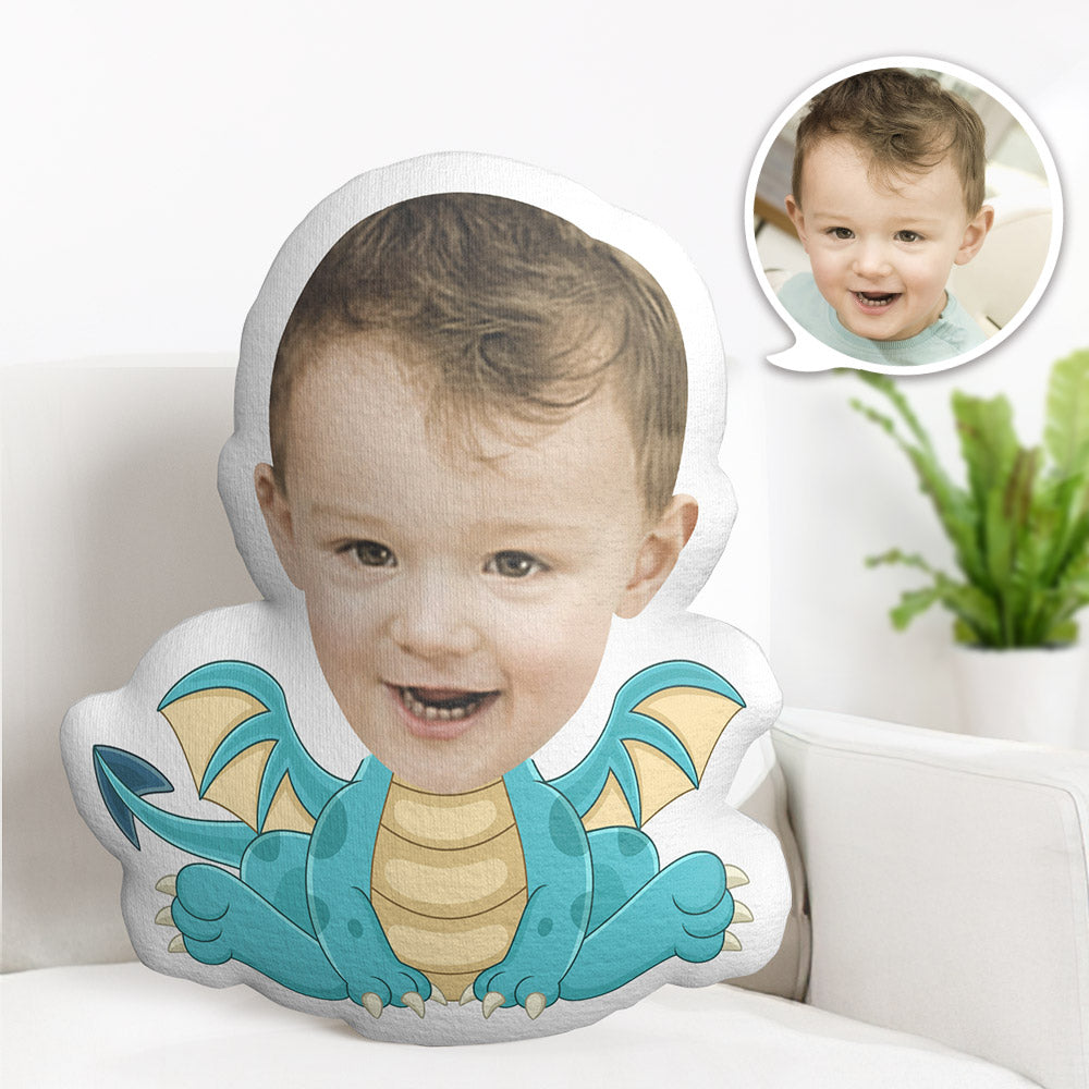 Personalisiertes Gesichtskissen Personalisiertes Fotokissen Sitzendes Pterosaur Minime Kissen Geschenke Für Kinder - MiniMe Pillow