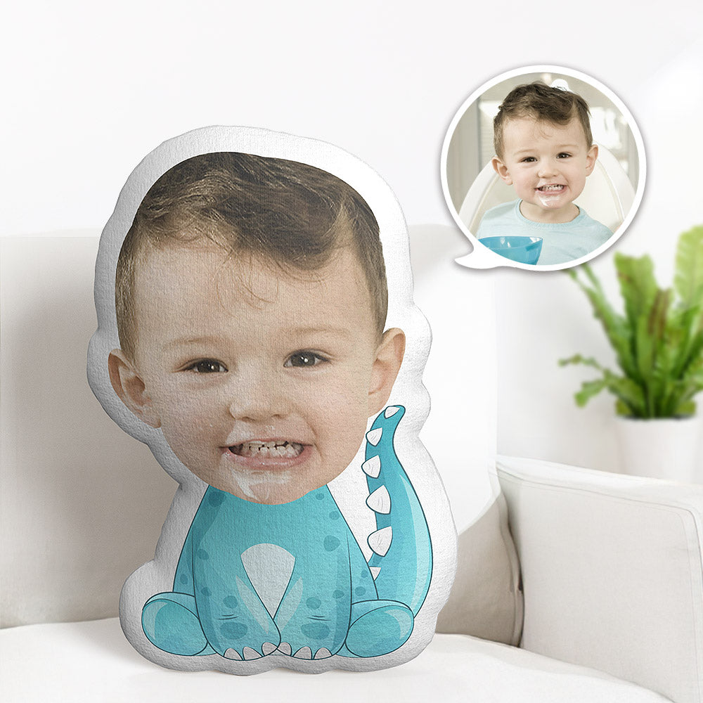 Personalisiertes Gesichtskissen Personalisiertes Fotokissen Fat Tail Blue Dragon Minime Kissen Geschenke Für Kinder - MiniMe Pillow